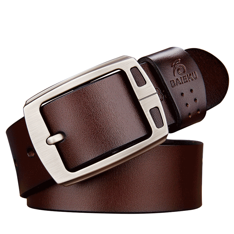 Ceinture Homme Boucle Tendance Loisir Jeunesse Cuir De Vache Soldes