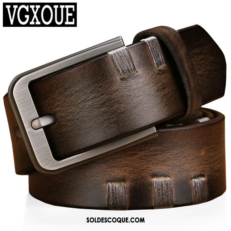 Ceinture Homme Couche De Tête Manuel Jeunesse Cuir De Vache Loisir En Ligne