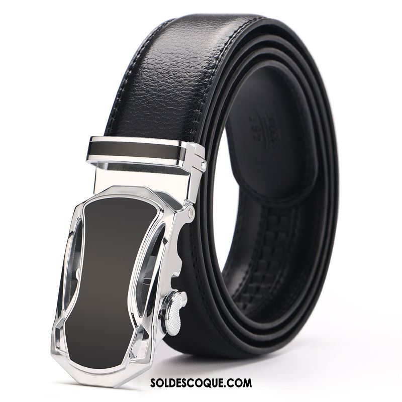 Ceinture Homme Cuir Véritable Jeunesse Noir Tendance Pure En Ligne