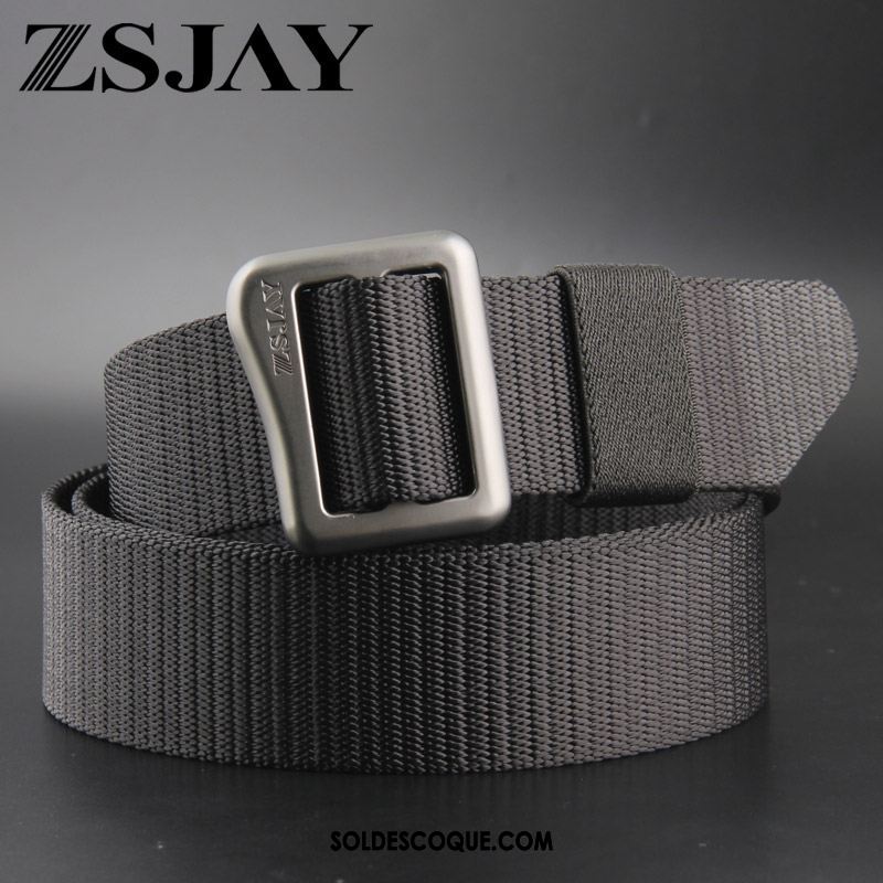 Ceinture Homme De Plein Air Étudiant Sport Gris Toile Pas Cher