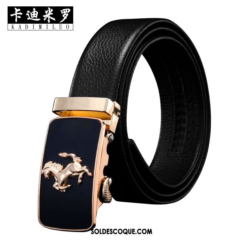 Ceinture Homme Entreprise Tendance Boucle Automatique Cuir Véritable All-match Pas Cher