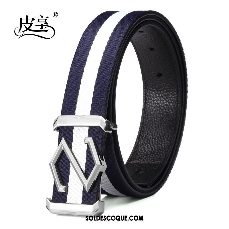 Ceinture Homme Jeunesse Bleu Foncé Toile Tissu Étudiant Soldes