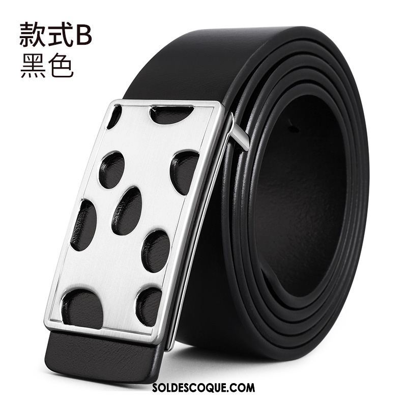 Ceinture Homme Jeunesse Cuir Véritable Couche De Tête Âge Moyen Cuir De Vache Pas Cher