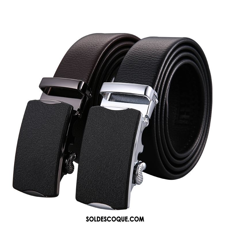 Ceinture Homme Loisir Jeunesse Cuir Véritable Boucle Automatique Tendance Soldes