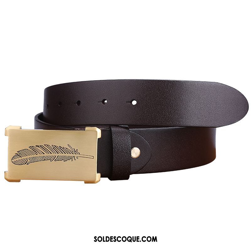 Ceinture Homme Loisir Personnalité Jeunesse Cuir De Vache Jeans En Ligne