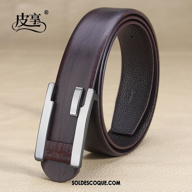 Ceinture Homme Mode Cuir Véritable Jeune Cuir De Vache Loisir Soldes