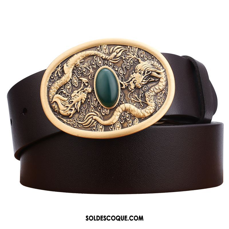 Ceinture Homme Personnalité Rétro Pure Couche De Tête Tendance En Ligne