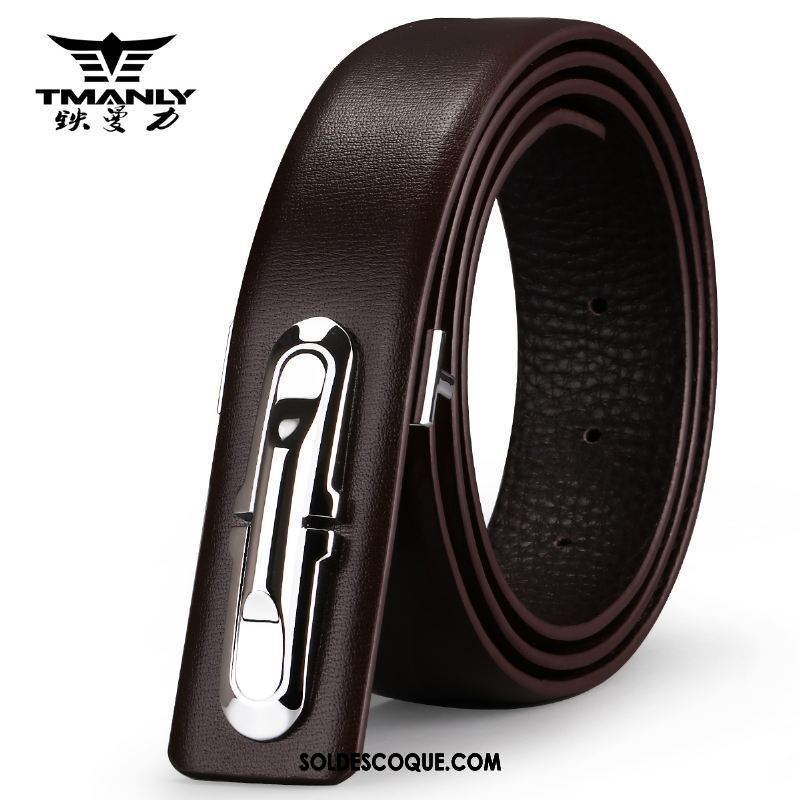 Ceinture Homme Rouge Pure Cuir Véritable Cuir De Vache Modèles Féminins Soldes