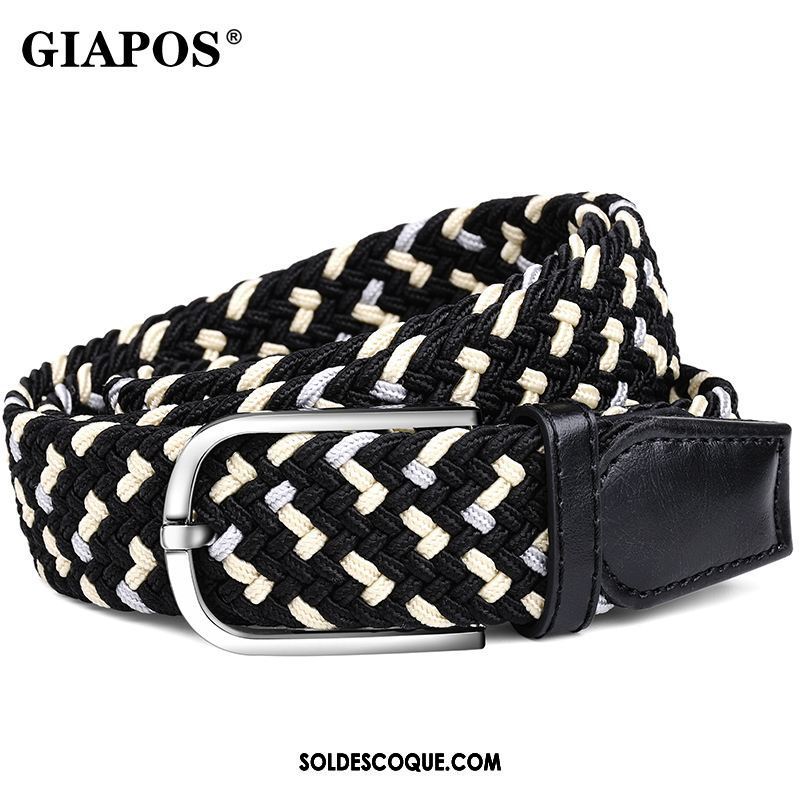 Ceinture Homme Simple Général Jeunesse All-match Élasticité Pas Cher