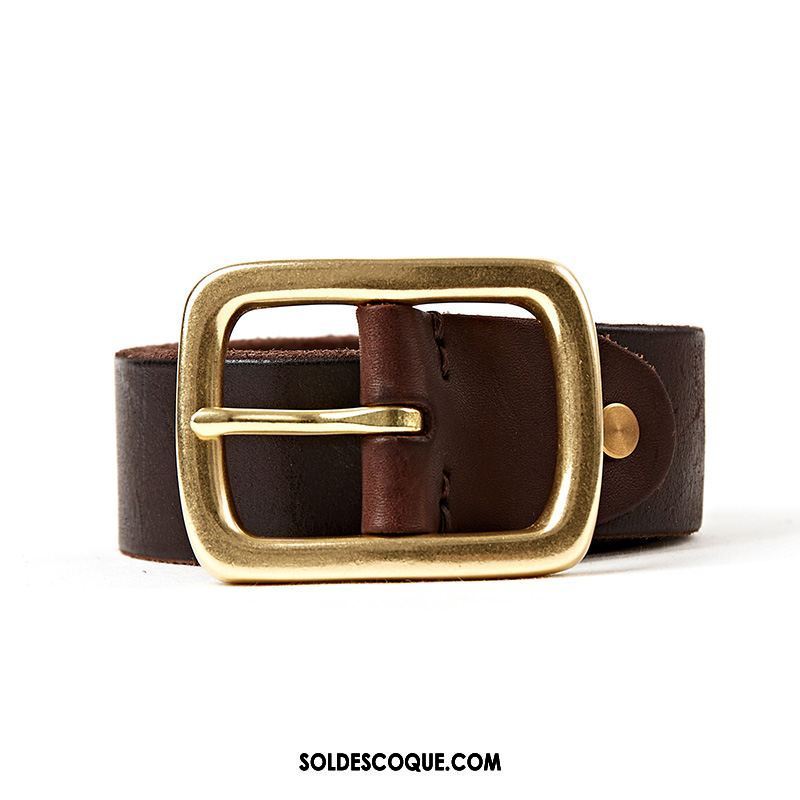 Ceinture Homme Étudiant All-match Jeunesse Cuir Véritable Tendance Soldes