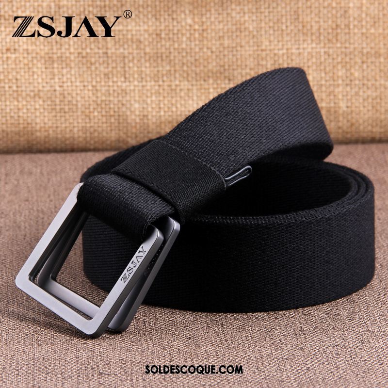 Ceinture Homme Étudiant Tendance Toile Les Adolescents Noir France