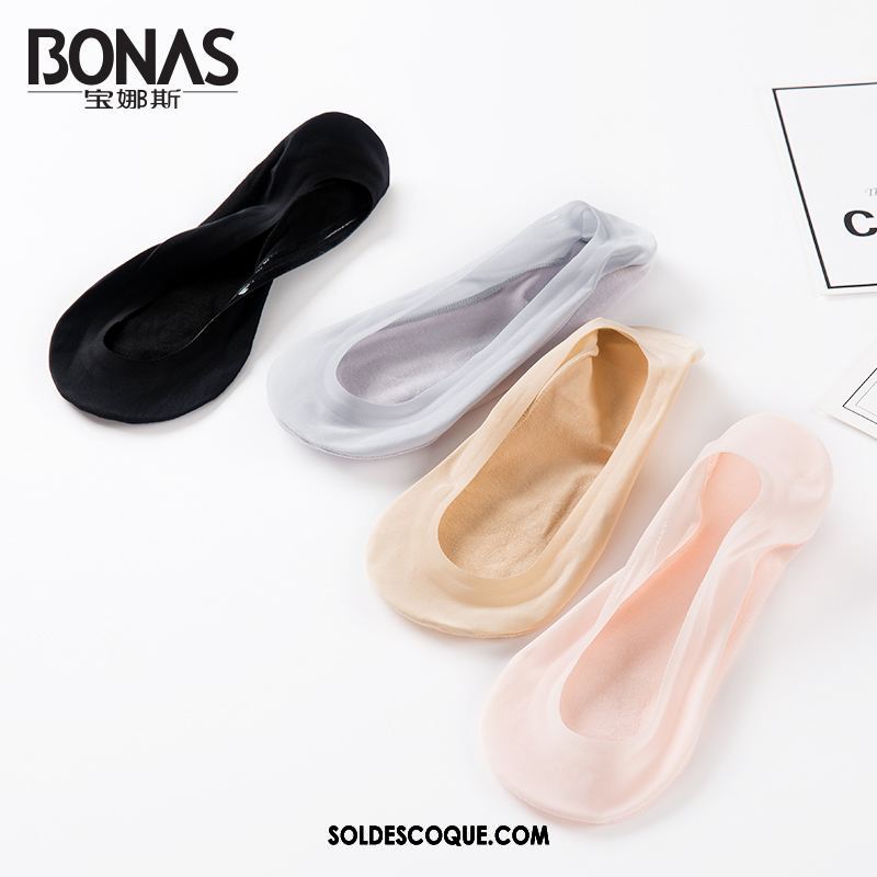 Chaussette Femme Chaussette Basse Coupée Silicone Été Bouche Peu Profonde Antidérapant En Ligne