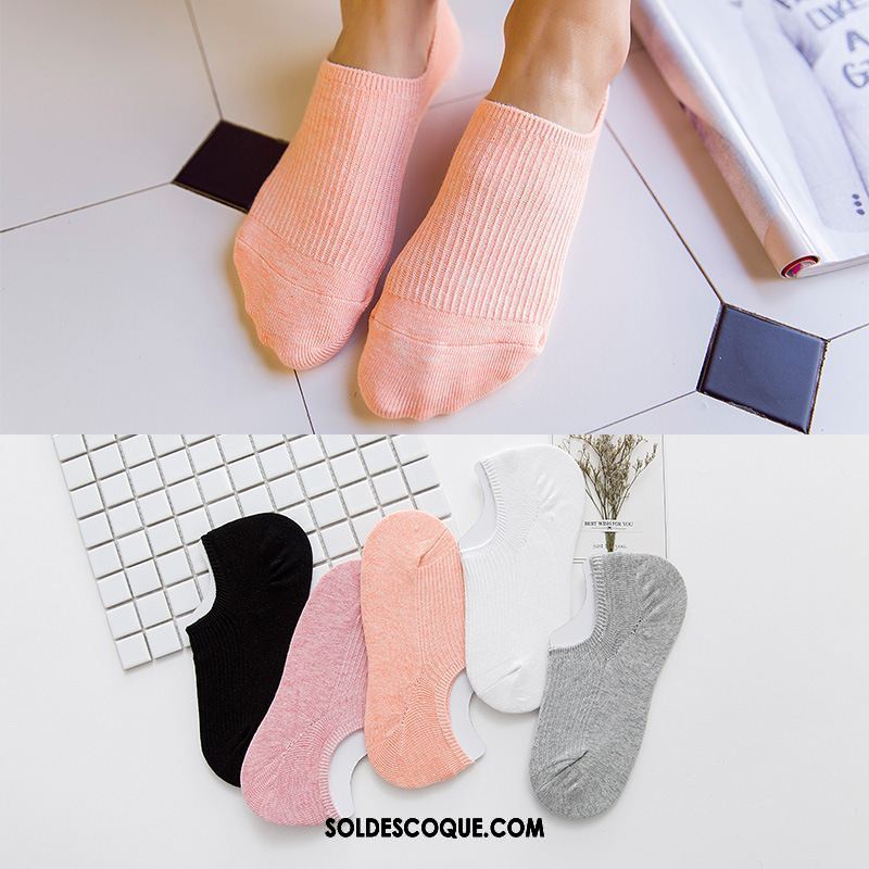 Chaussette Femme Rose Été Coton Chaussette Courte Bouche Peu Profonde Soldes