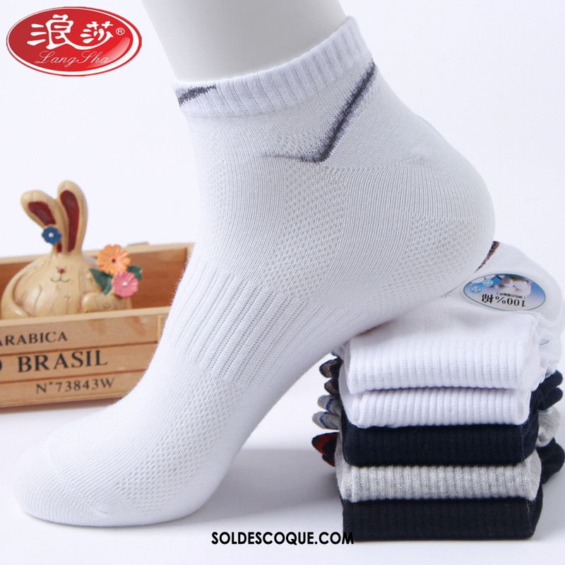 Chaussette Homme Blanc Section Mince Coton Faible Chaussette Basse Coupée Pas Cher