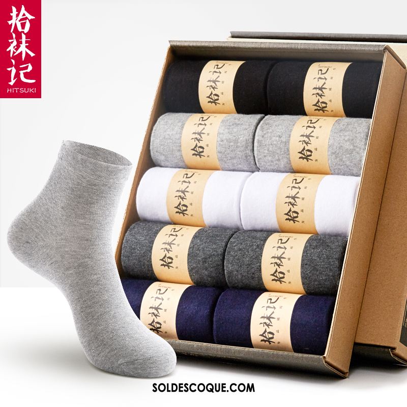 Chaussette Homme Chaussette Courte Milieu L'automne Hiver Chaussettes En Coton Pas Cher