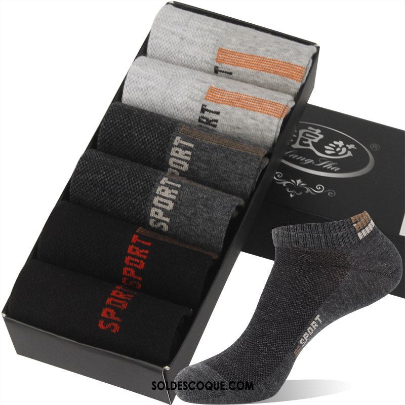 Chaussette Homme Court Invisible Été Coton Noir En Ligne