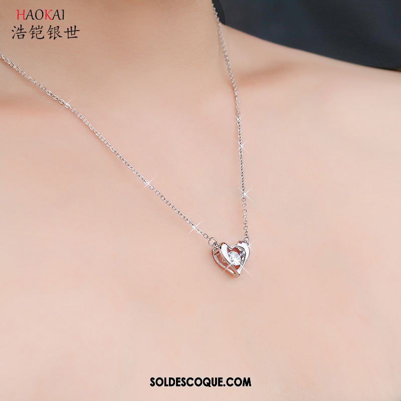 Collier Femme Argenté Pendentif Cadeau D'anniversaire Fille Amies Pure En Vente