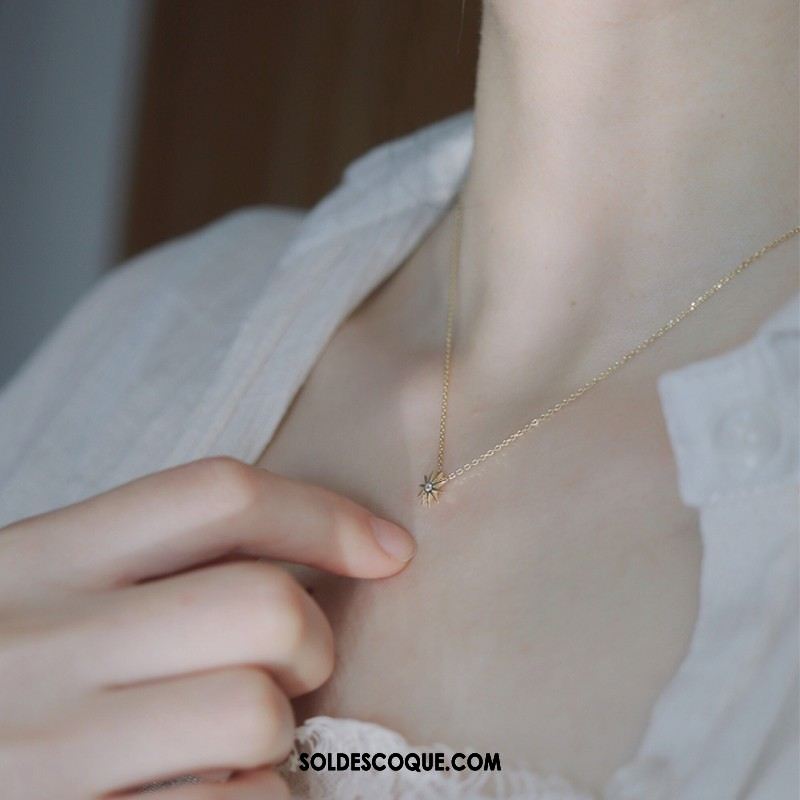 Collier Femme Argenté Simple Pure En Ligne