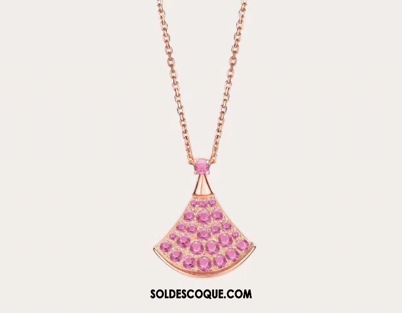 Collier Femme Blanc Noir Petit Rose Argenté Soldes