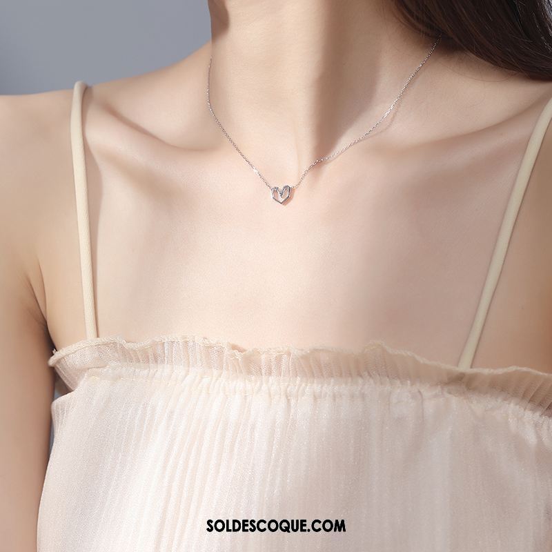 Collier Femme Creux Étudiant Pure Blanc Amour Soldes