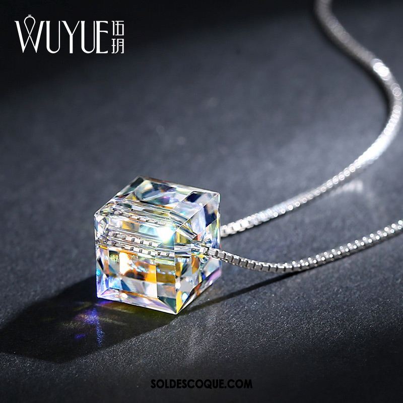 Collier Femme Mode Personnalité Pendentif Cristal Court Paragraphe En Ligne