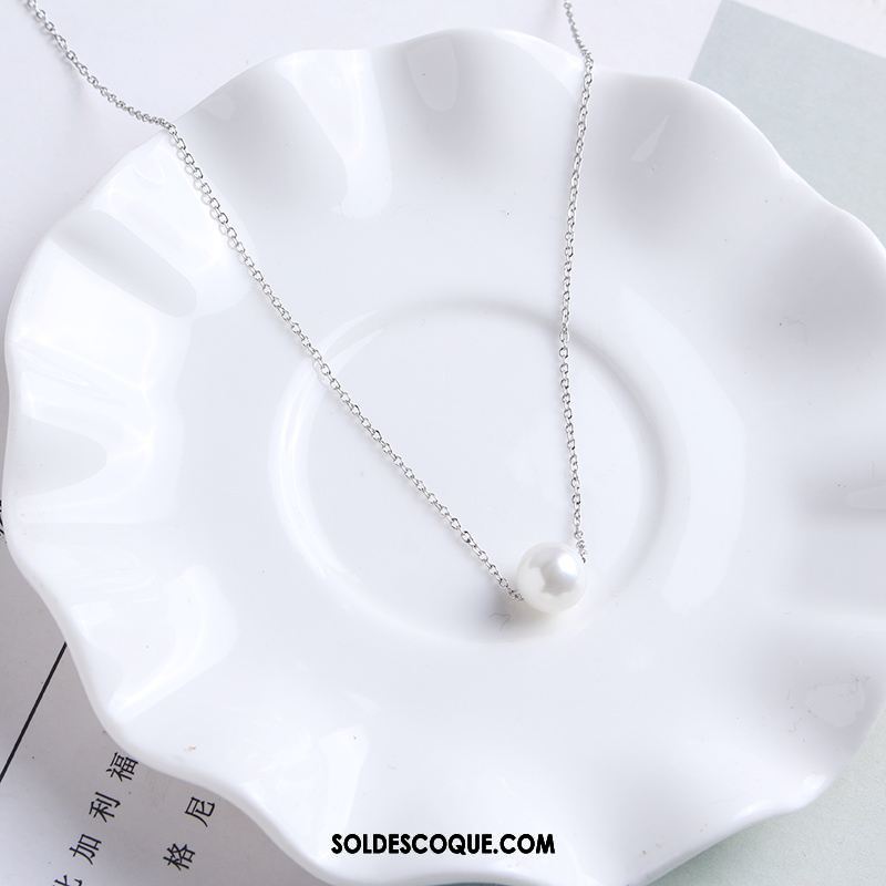 Collier Femme Pendentif Blanc Pure Étudiant Tempérament En Ligne