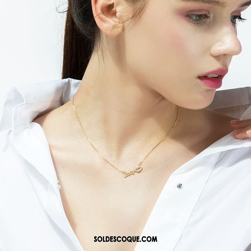 Collier Femme Réseau Court Paragraphe Couleur Rouge Étudiant Pas Cher