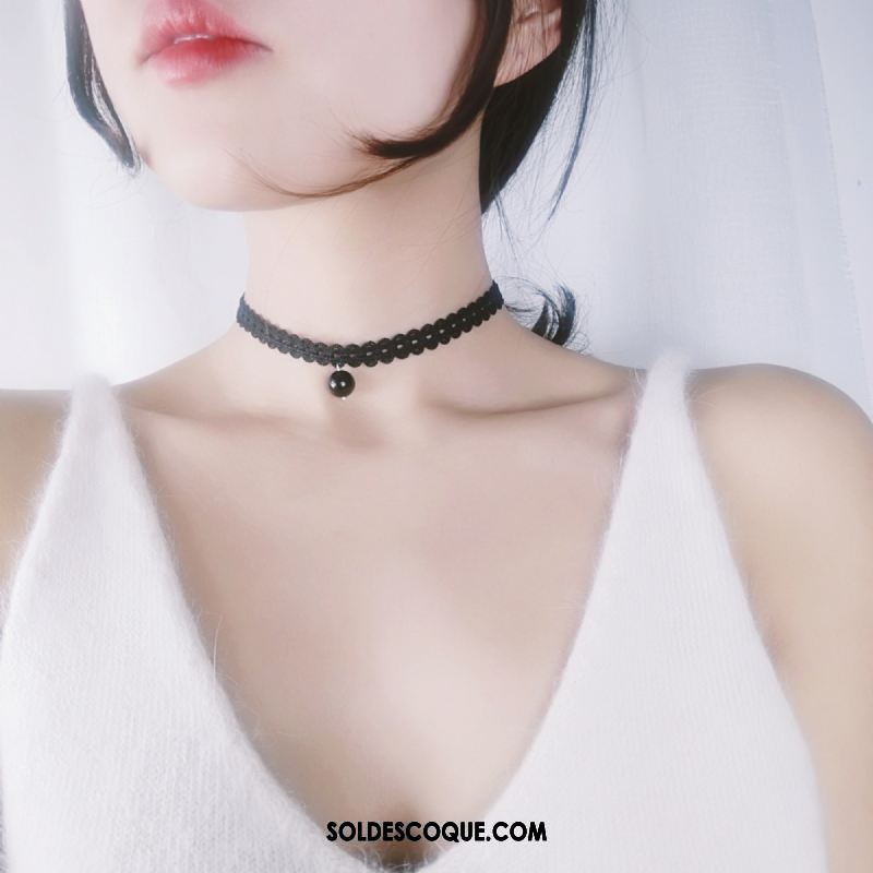 Collier Femme Tempérament Argenté Le Nouveau Dentelle Accessoires Soldes