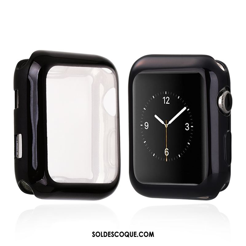 Coque Apple Watch Series 2 Légère Noir Incassable Protection Silicone Pas Cher