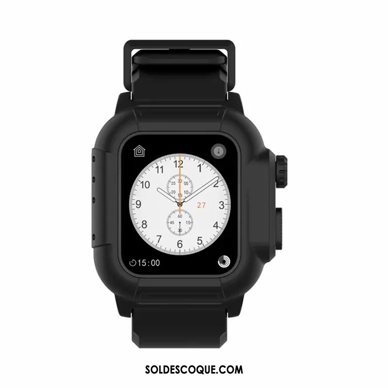 Coque Apple Watch Series 3 Running Tendance Noir Étui Imperméable Pas Cher