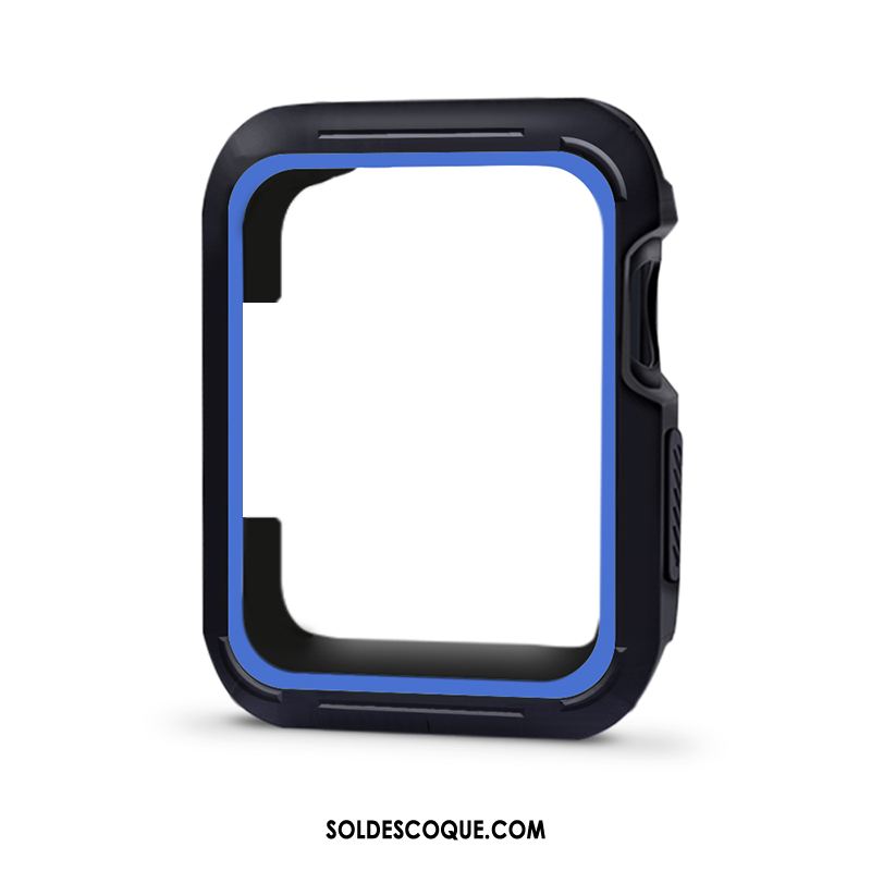 Coque Apple Watch Series 4 Bleu Protection Bicolore Étui Silicone En Vente