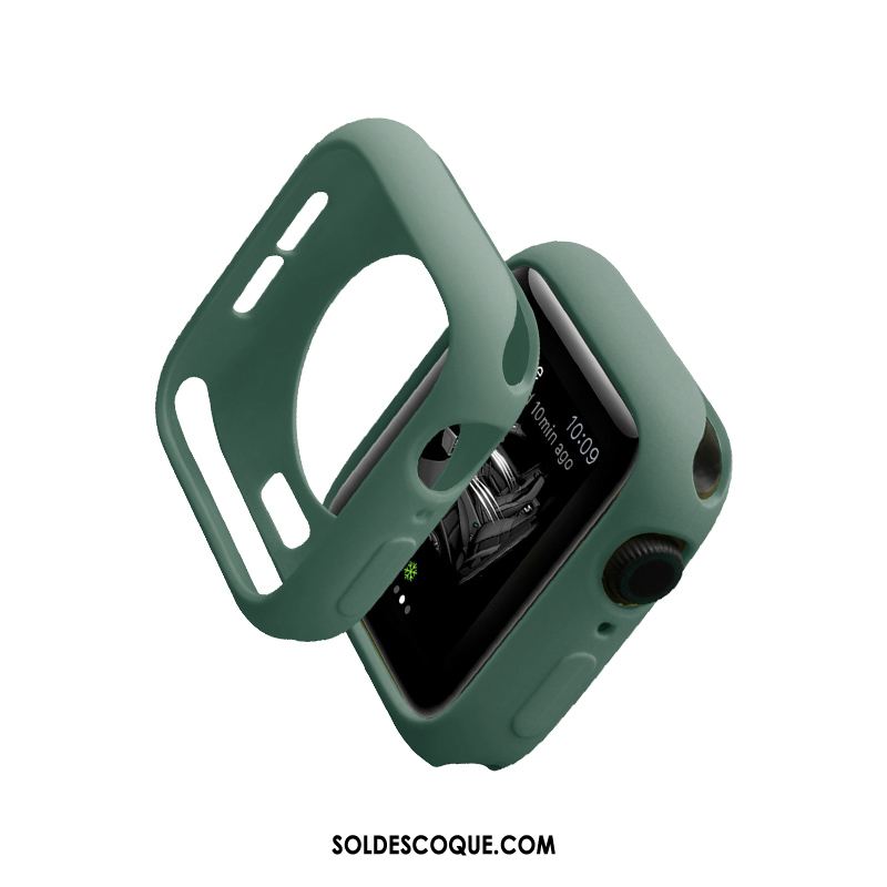 Coque Apple Watch Series 4 Très Mince Silicone Vert Étui Protection Pas Cher