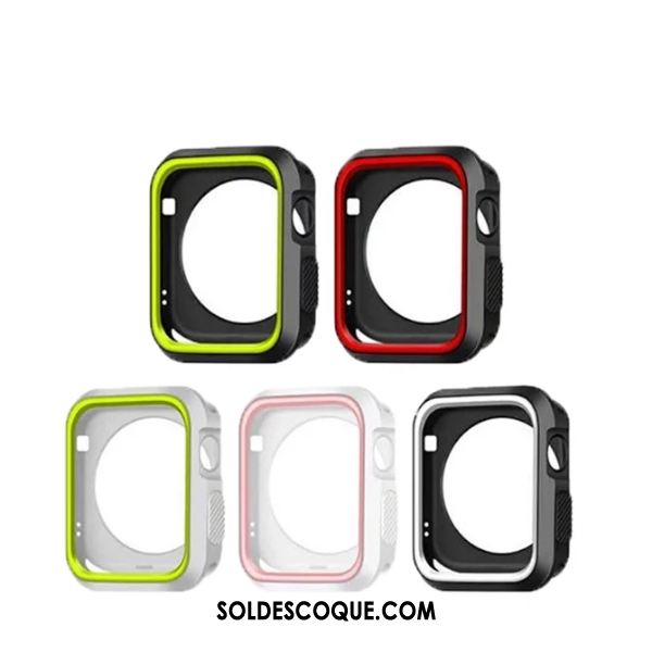 Coque Apple Watch Series 4 Étui Fluide Doux Noir Housse Pas Cher