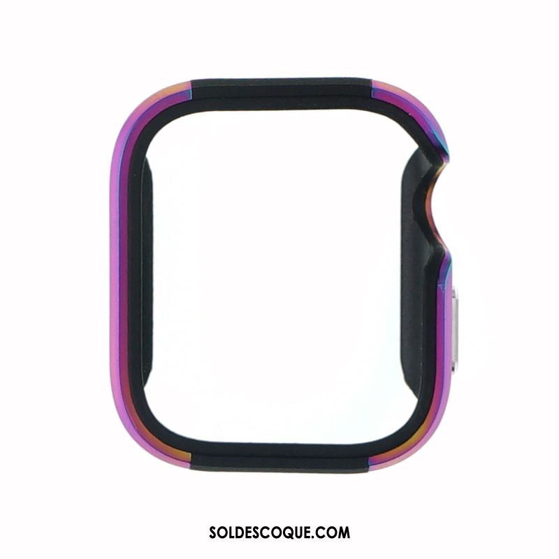 Coque Apple Watch Series 5 Protection Métal Violet Alliage Pas Cher