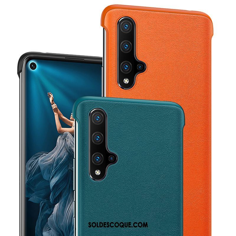 Coque Honor 20 Marque De Tendance Étui En Cuir Personnalité Tout Compris Vert Pas Cher