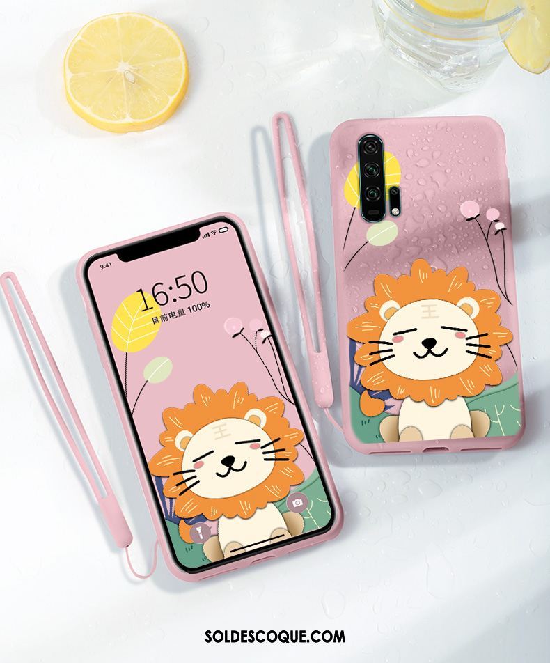 Coque Honor 20 Pro Protection Lion Net Rouge Silicone Téléphone Portable Pas Cher