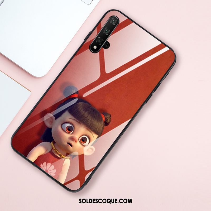 Coque Honor 20 Silicone Net Rouge Créatif Tendance Personnalité Pas Cher