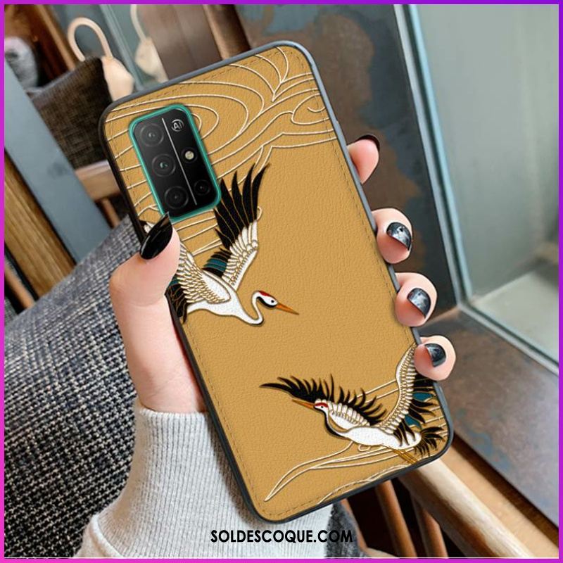 Coque Honor 30 Protection Cuir Grue Modèle Fleurie Téléphone Portable Pas Cher