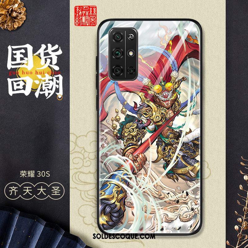 Coque Honor 30s Personnalité Étui Tout Compris Délavé En Daim Verre En Vente