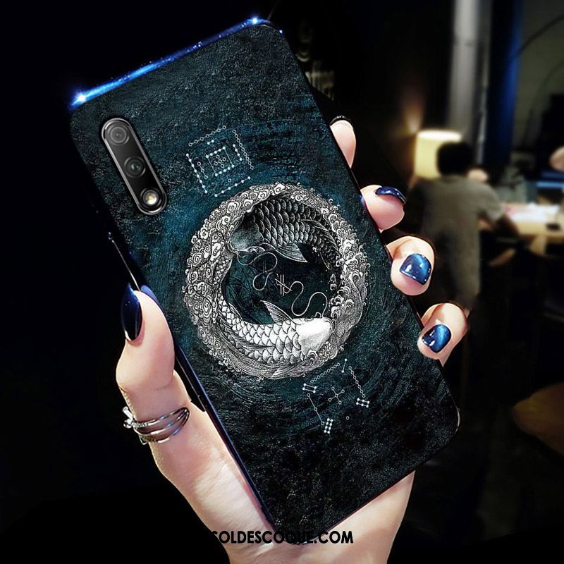 Coque Honor 9x Légères Mode Tout Compris Bleu Fluide Doux En Vente