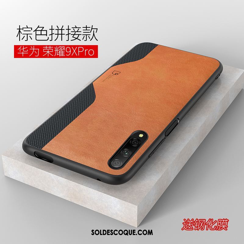 Coque Honor 9x Pro Business Silicone Étui Cuir Téléphone Portable Pas Cher