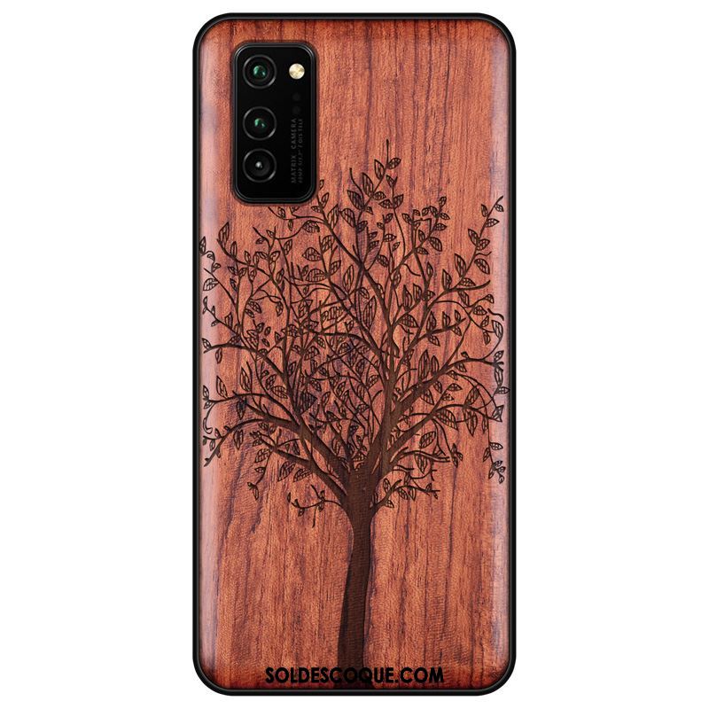 Coque Honor View30 Personnalisé Style Chinois Personnalité Motif Bois Massif Soldes