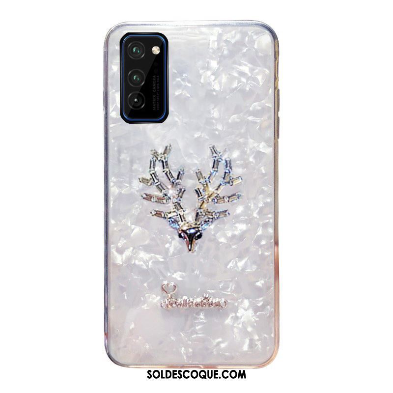 Coque Honor View30 Pro Blanc Strass Coquille Elk Nouveau Pas Cher