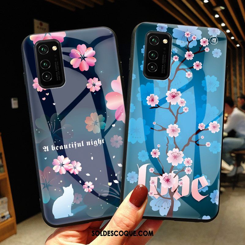 Coque Honor View30 Pro Frais Verre Sakura Téléphone Portable Incassable Soldes