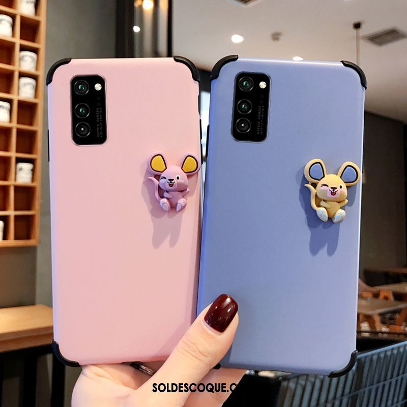 Coque Honor View30 Pro Incassable Dimensionnel Dessin Animé Silicone Délavé En Daim Housse Pas Cher