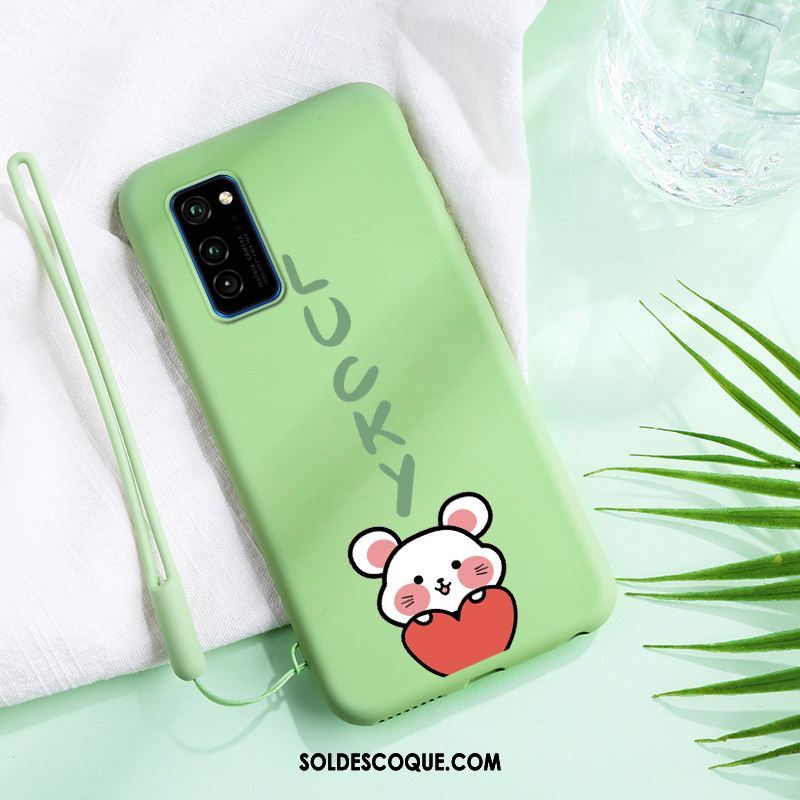 Coque Honor View30 Simple Créatif Net Rouge Très Mince Vert Soldes