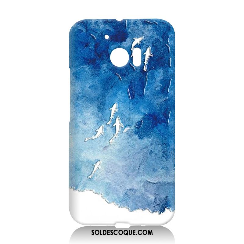 Coque Htc 10 Protection Gaufrage Incassable Silicone Bleu En Ligne