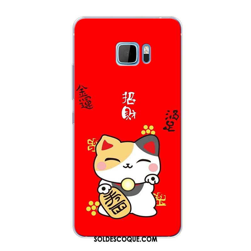 Coque Htc 10 Rouge Chat Chiens Fluide Doux Téléphone Portable Soldes