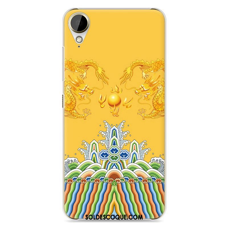 Coque Htc Desire 10 Lifestyle Créatif Jaune Amoureux Étui Téléphone Portable Pas Cher