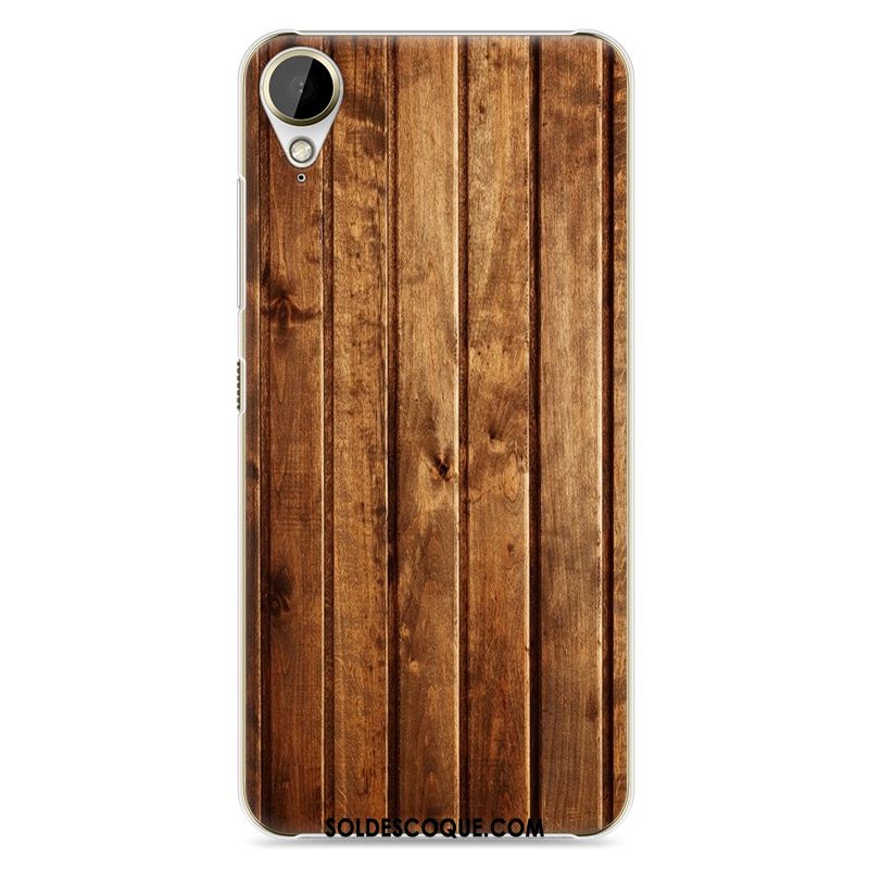 Coque Htc Desire 10 Lifestyle Simple Téléphone Portable Grain De Bois Difficile Étui Pas Cher